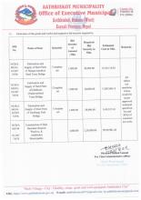 nvitation for Bids for the Construction of different infrastructure of Municipality